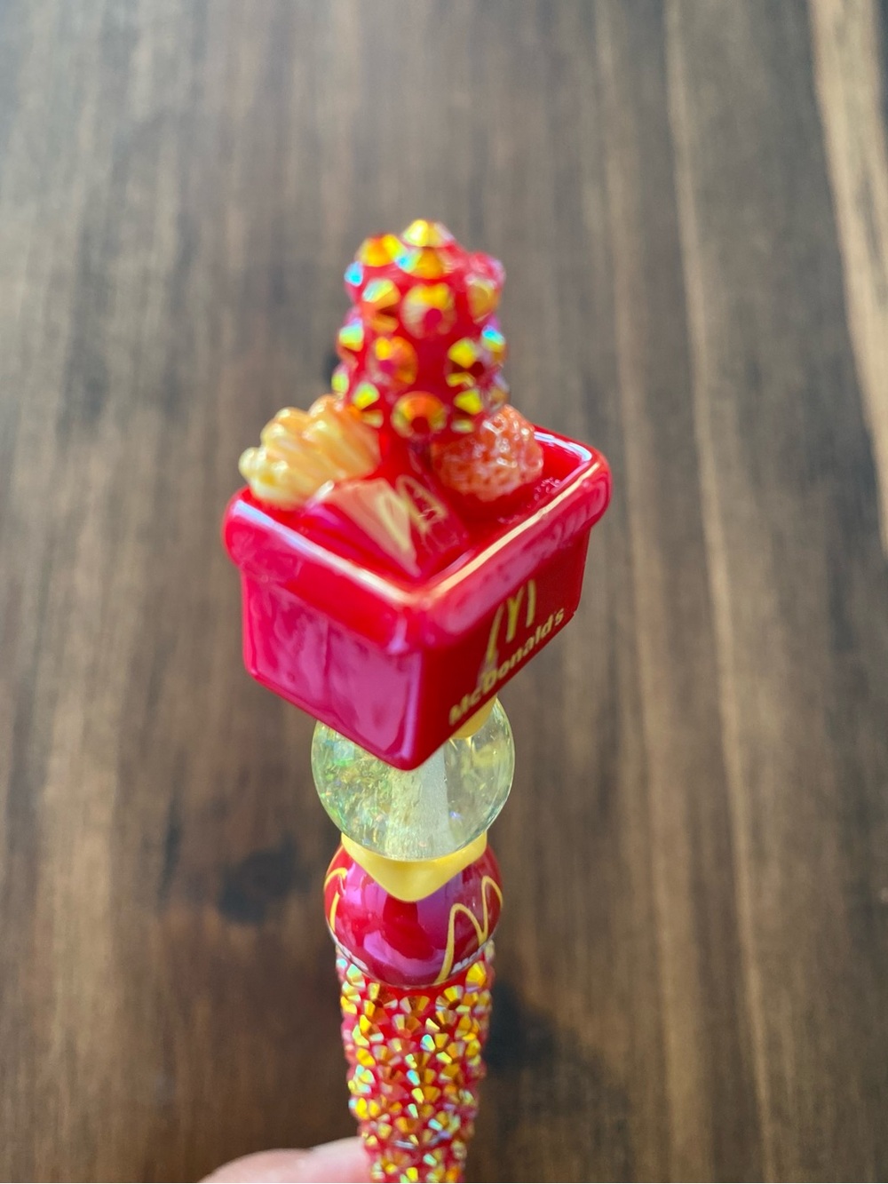 McDonald's Red Rhinestone Beaded Ballpoint Pen